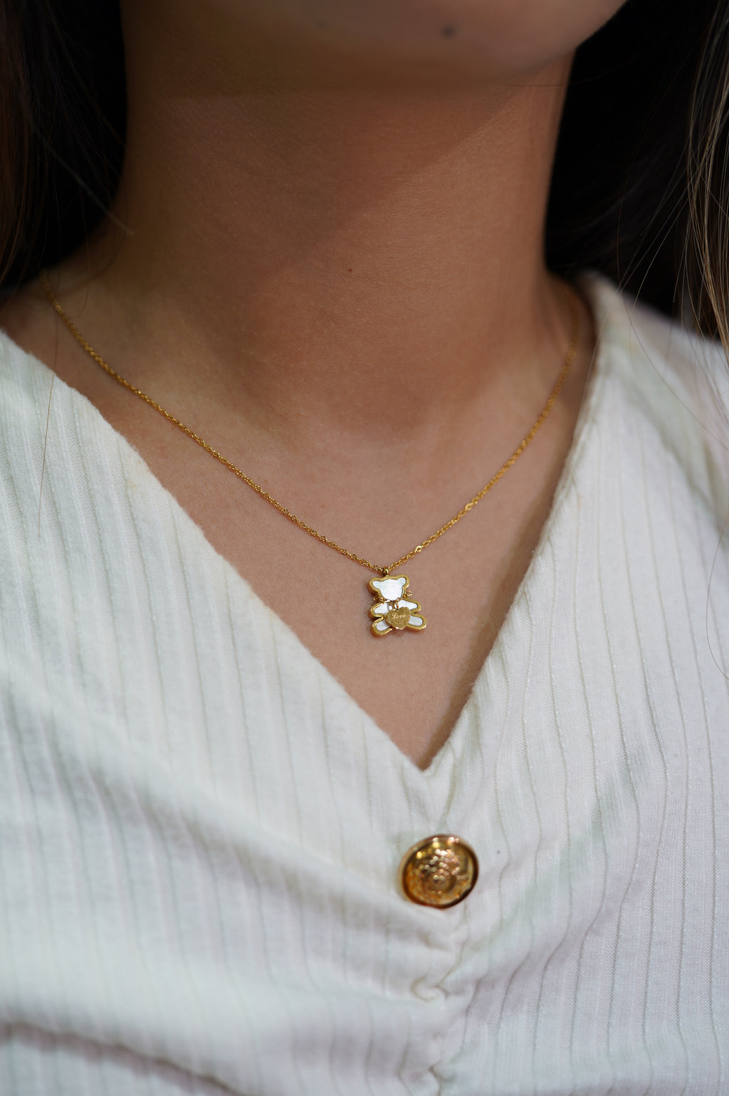 Bear Mother Shell Necklace