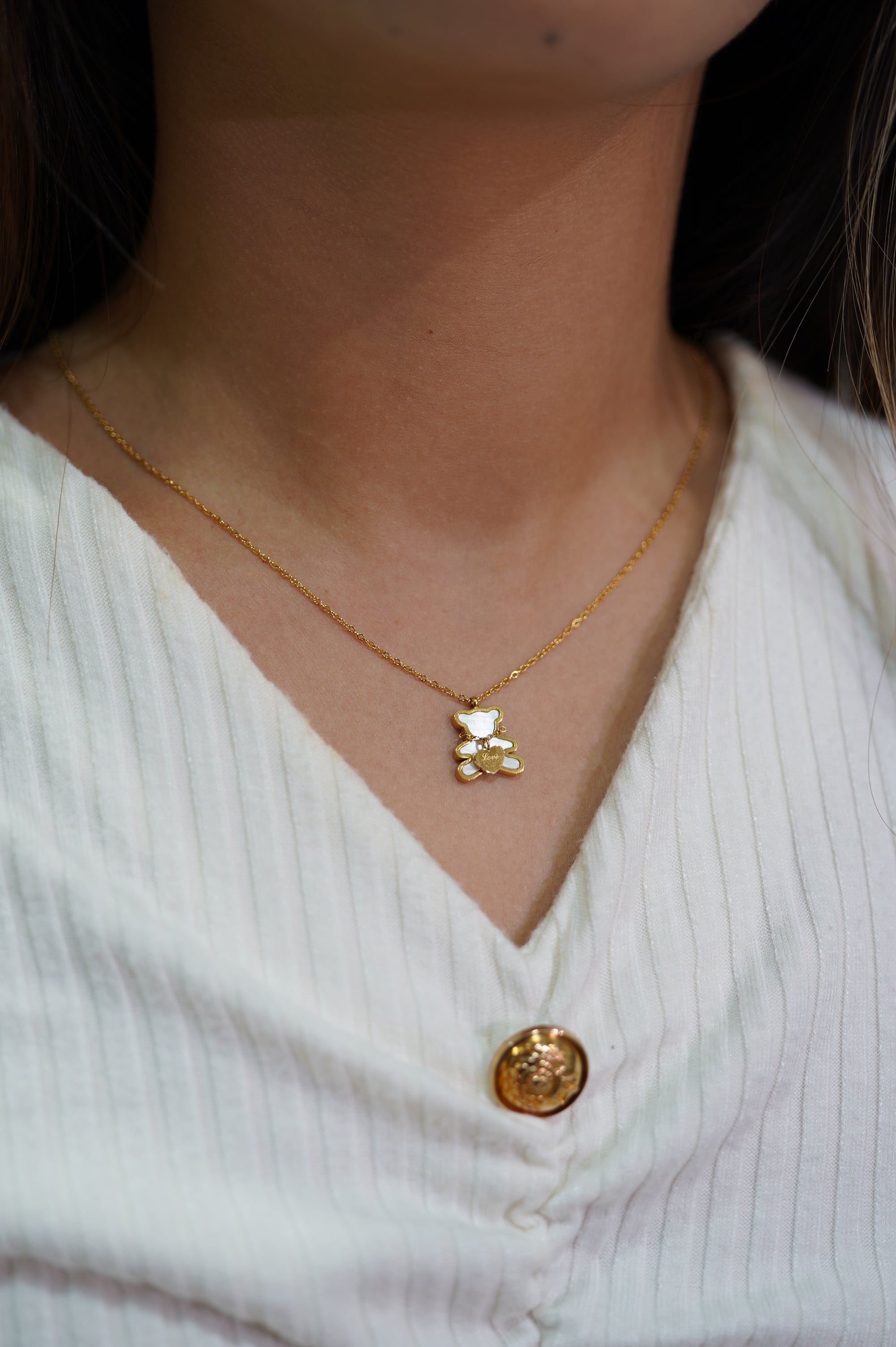 Bear Mother Shell Necklace