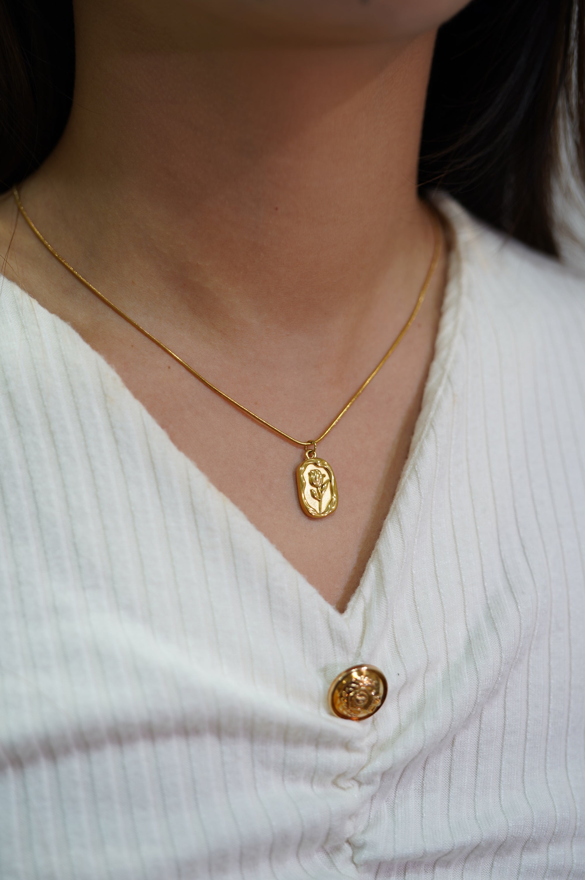 Handcrafted Rose Necklace